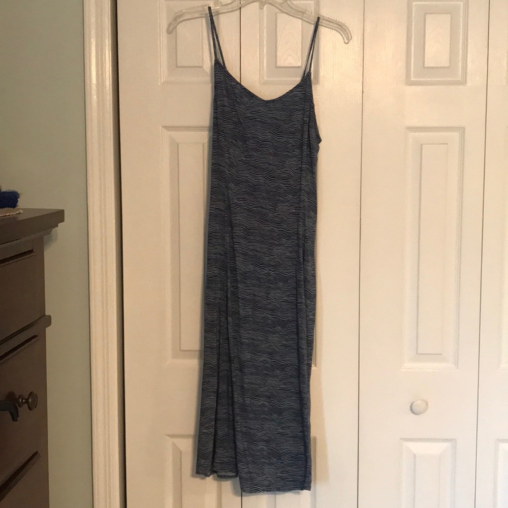 Blue spaghetti strap summer dress